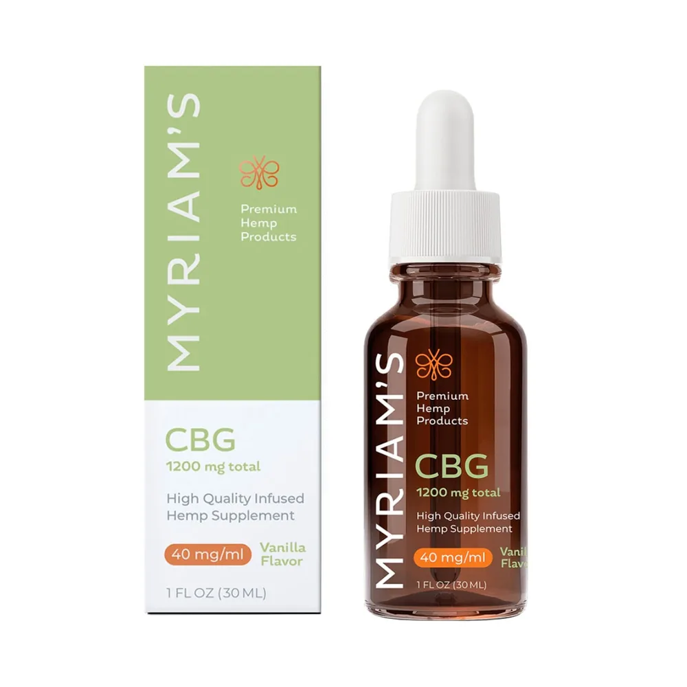 Myriam’s Hemp, CBG Oil, Full Spectrum, Sweet Vanilla, 1fl oz, 1200mg CBG
