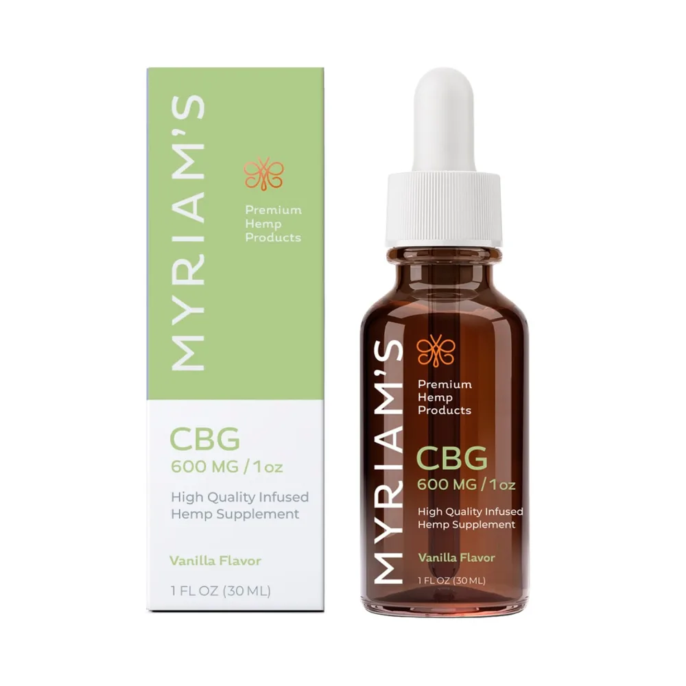 Myriam's Hemp, CBG Oil, Full Spectrum, Sweet Vanilla, 1fl oz, 600mg CBG