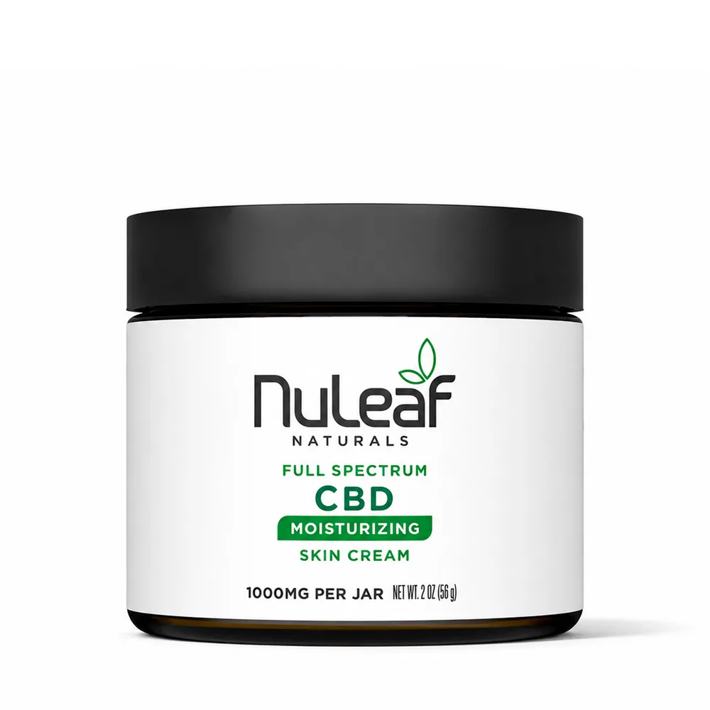 NuLeaf Naturals, CBD Moisturizing Skin Cream, Full Spectrum, 2oz, 1000mg CBD