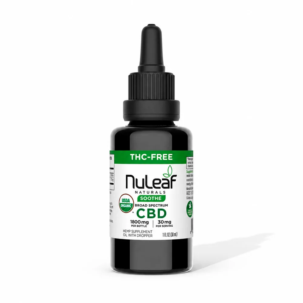 NuLeaf Naturals, CBD Oil, Broad Spectrum THC-Free, 1fl oz, 1800mg CBD