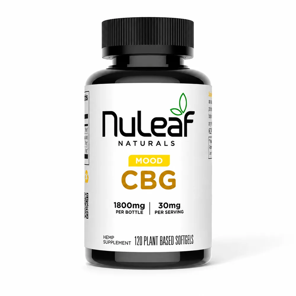 NuLeaf Naturals, CBG Softgels, Full Spectrum, 120ct, 1800mg CBG
