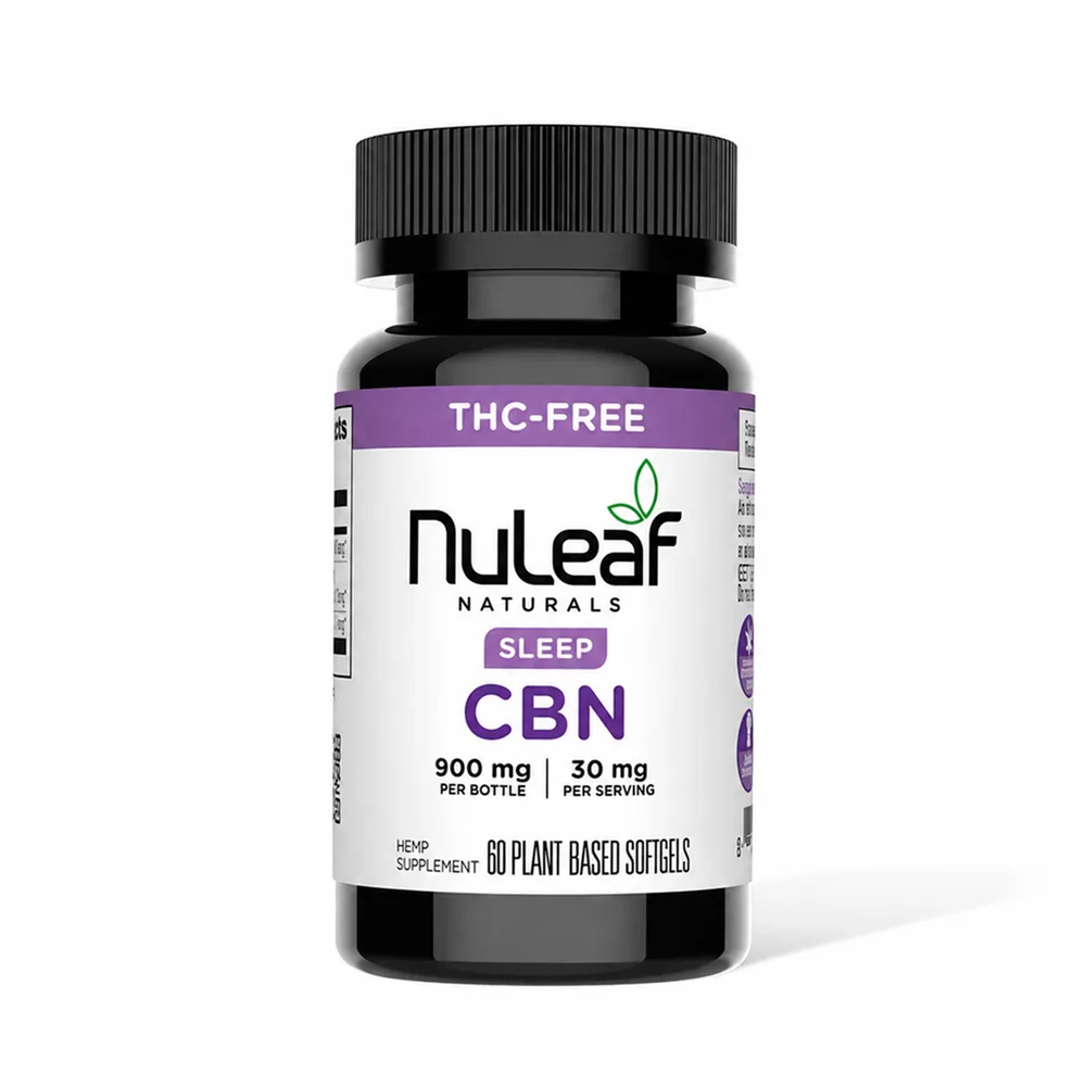 NuLeaf Naturals, CBN Softgels, Broad Spectrum THC-Free, 60ct, 900mg CBN