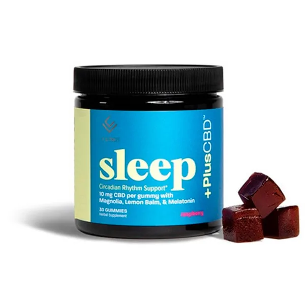 PlusCBD, CBD Sleep Gummies 10mg, Raspberry, Full Spectrum, 30ct, 300mg CBD
