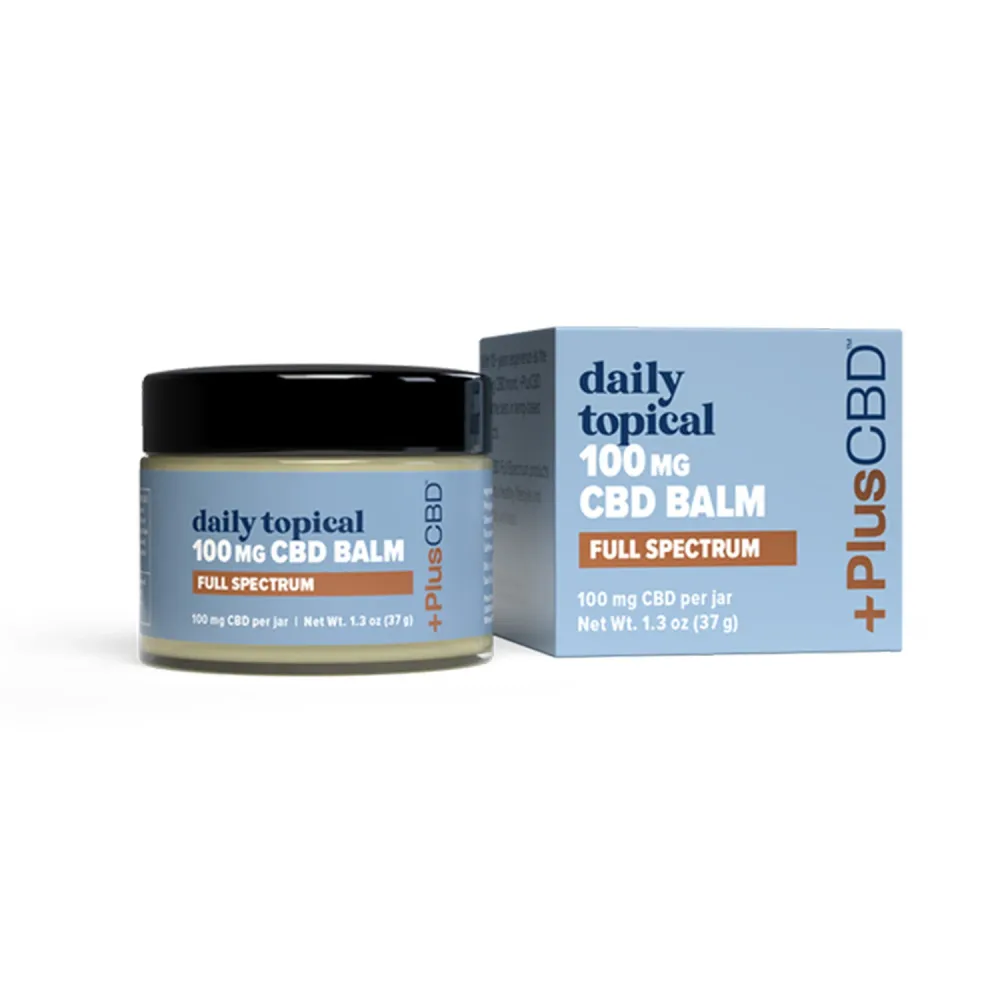 PlusCBD, CBD Balm, Full Spectrum, 1.3oz, 100mg CBD