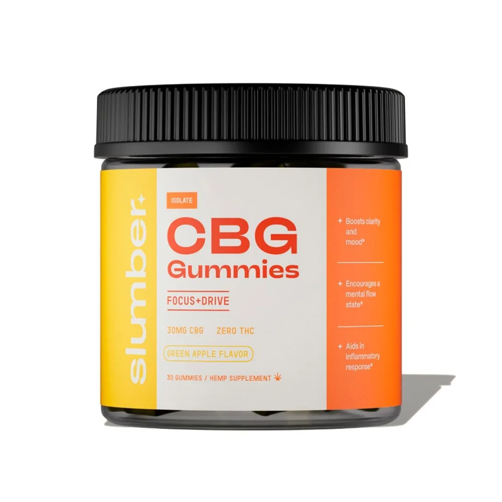 Slumber, Extra Strength CBG Gummies, Green Apple, Isolate THC-Free, 30ct, 900mg CBG