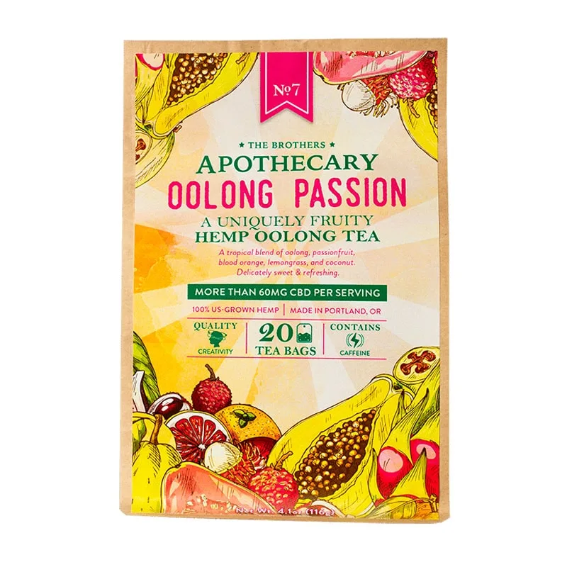 The Brothers Apothecary, Oolong Passion CBD Tea, Full Spectrum, 20ct, 1000mg CBD