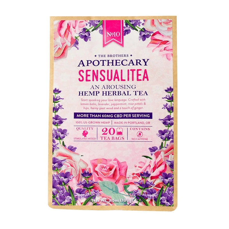 The Brothers Apothecary, Sensualitea Rose CBD Tea, Full Spectrum, 20ct, 1000mg CBD